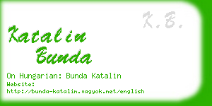 katalin bunda business card